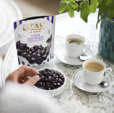 Pasas Naturales Bañadas en Chocolate Negro